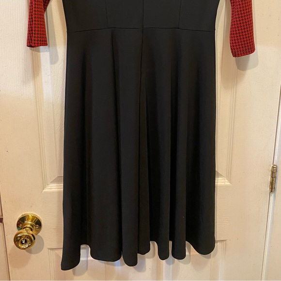 Red plaid & Black Dress - Picture 2 of 4